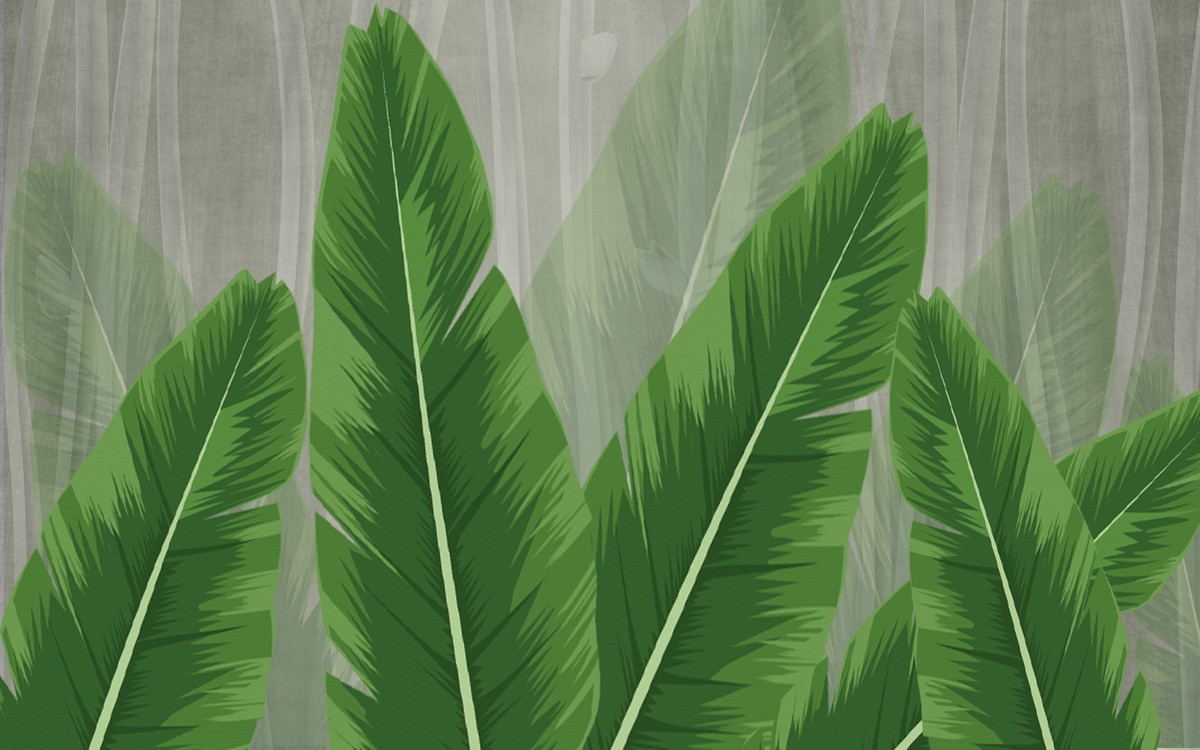 Фреска Тропические листья